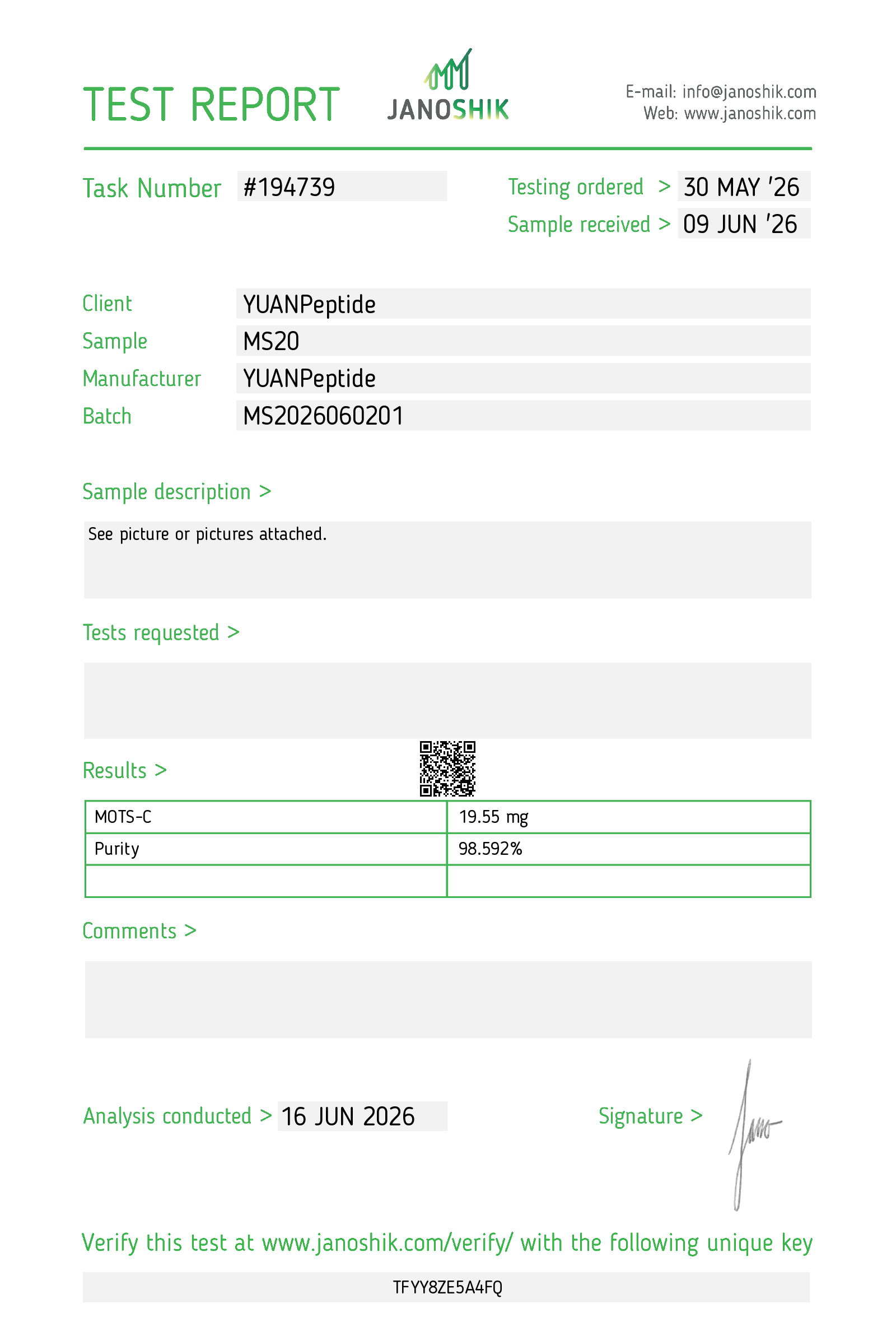 Quality test report 194739-MS20_TFYY8ZE5A4FQ