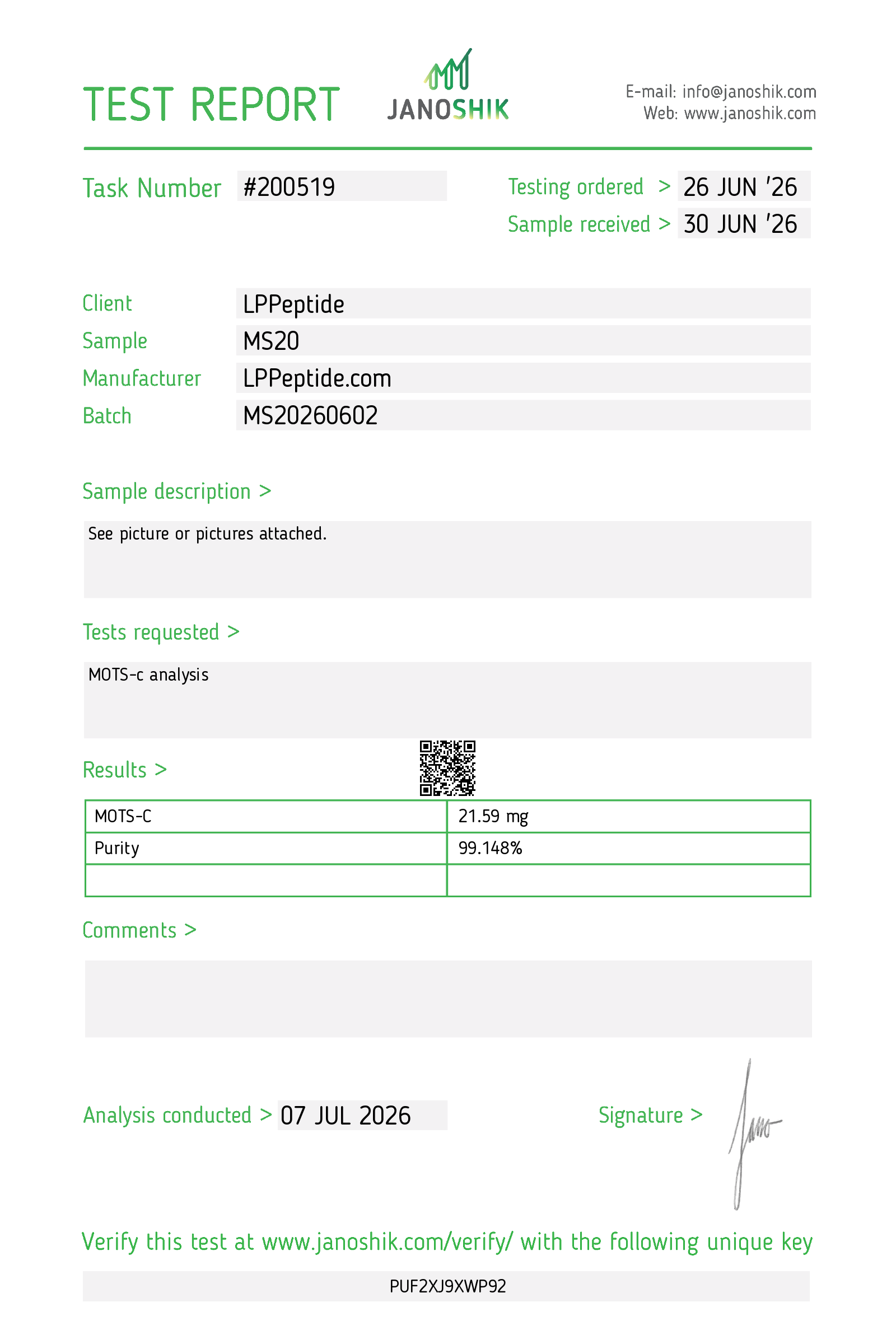 Quality test report 200519-MS20_PUF2XJ9XWP92